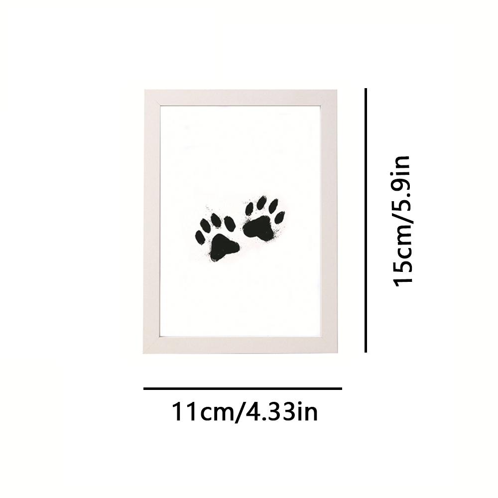 Dog & Cat Paw Print Set + Photo Frame, Clean Touch Ink Pad, Pet Memorial Gift, Personalized, No Stains, Perfect Keepsake