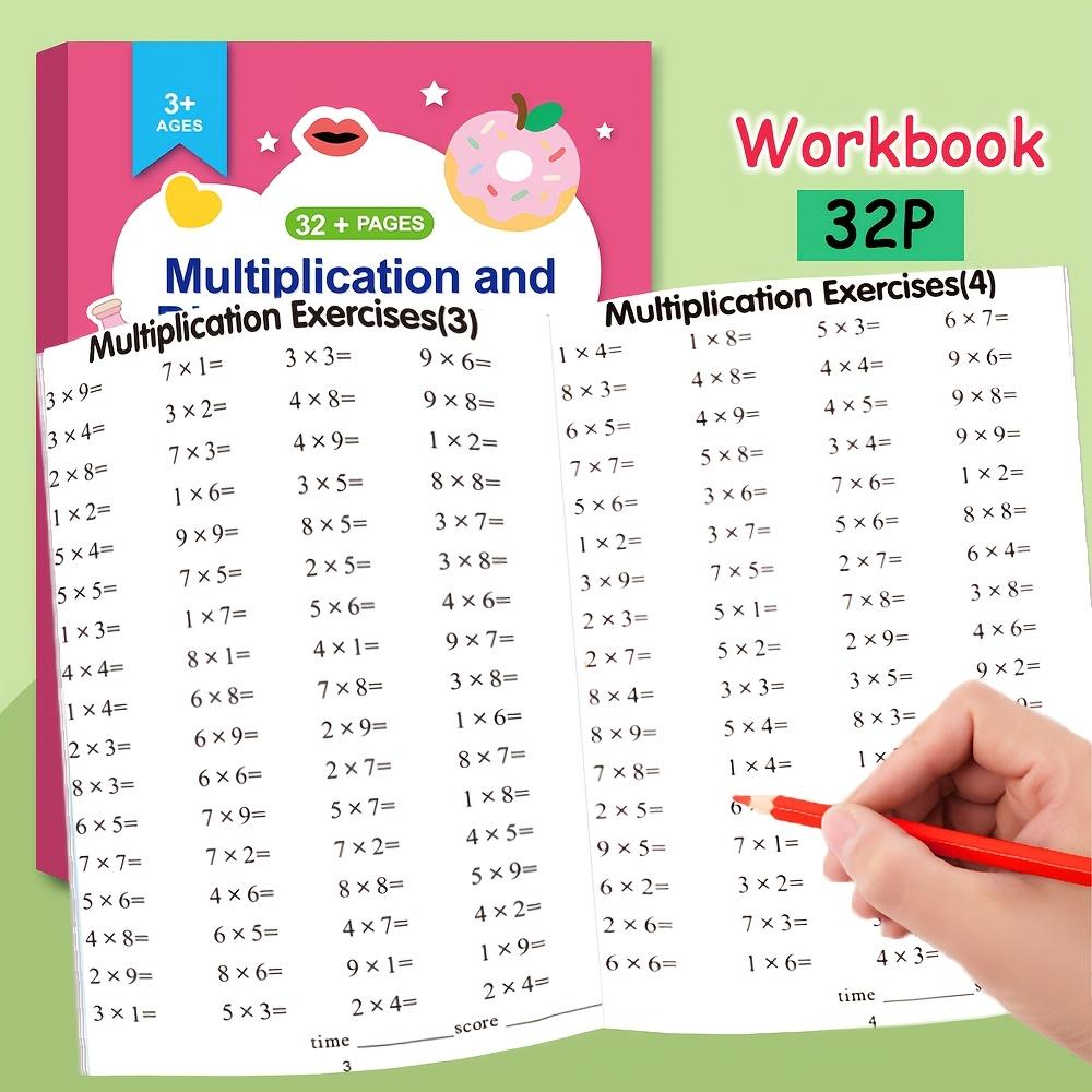Multiplication and Division Workbook (with Handwriting Practice, Number Tracing, Tracing Preschool Books) – Suitable for Kindergarten To Primary School Levels, Birthday and Holiday Gift, Suitable for School and Home Use
