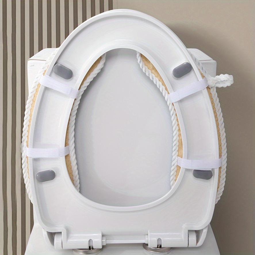 1 Pair of New Toilet Seat Covers, Hook and Loop Fastener Toilet Seat Covers, Household Toilet Mats, Toilet Seat Cushions, Suitable for All Seasons, Washable