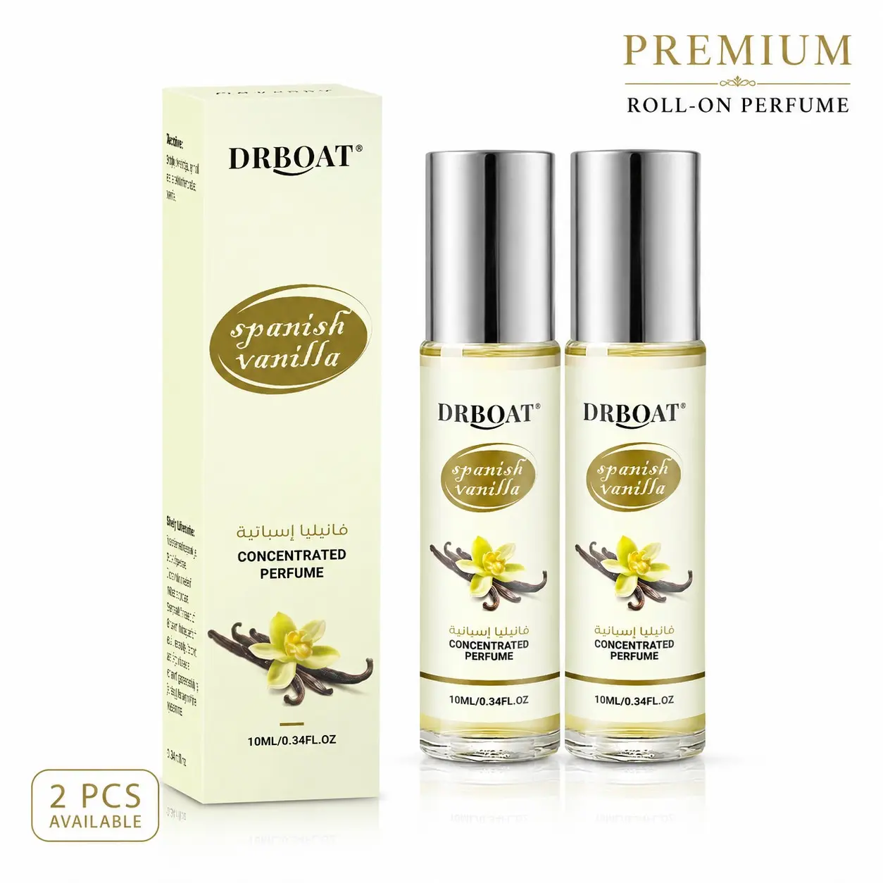 10ML Spanish Vanilla Pheromone Oil - Long Lasting Subtle Essential Fragrance Oil, Vanilla Body Oil for Men and Women, Dating Traveling Home