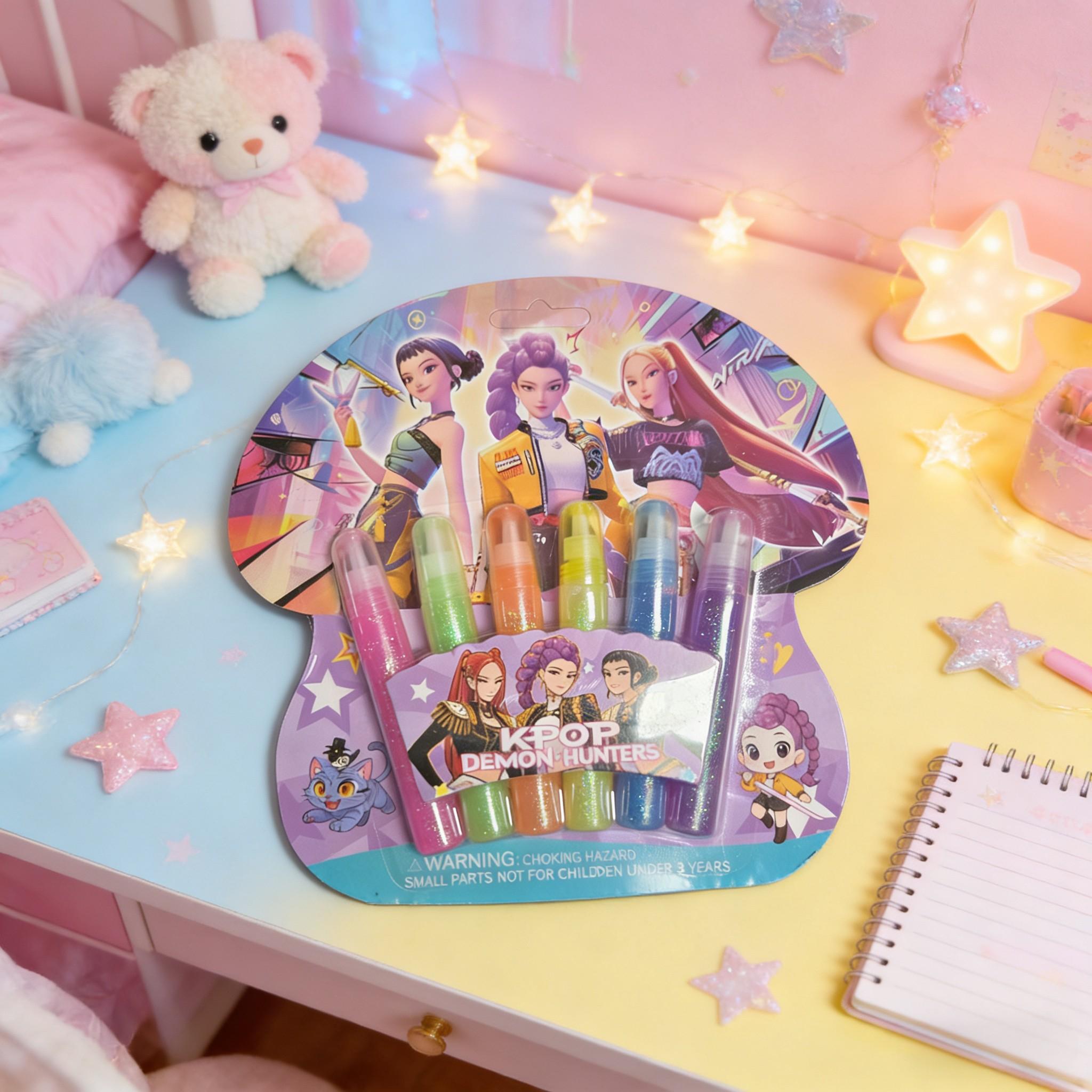 Six Color Gold Glitter Gel Silver Flash Glue Paper Craft DIY Handmade Pearl Gold Powder Pen Accessories, Creative Art Supplies