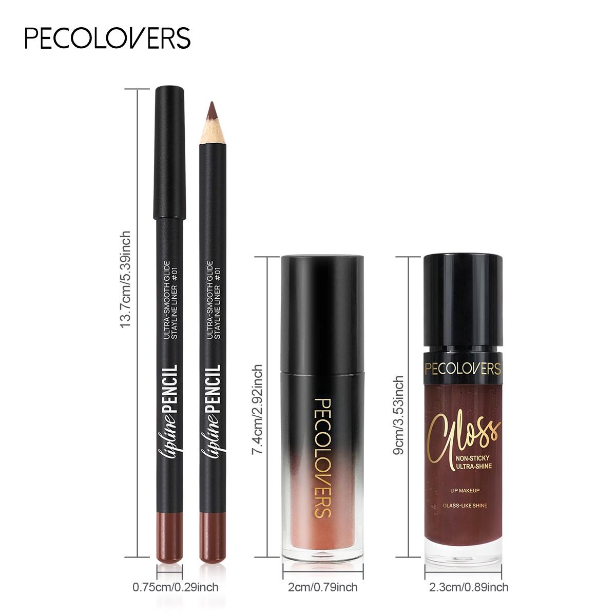 3pcs/Set Lip Cosmetic Kit - Matte Lip Liner + Matte Natural Lip Glaze + Moisturizing Tinted Lip Oil, Long-Lasting & Easy to Apply, Waterproof & Sweat-Proof Lip Liner and Lip Glaze, Not Easy to Fade, Easily Create Stunning Lip Makeup