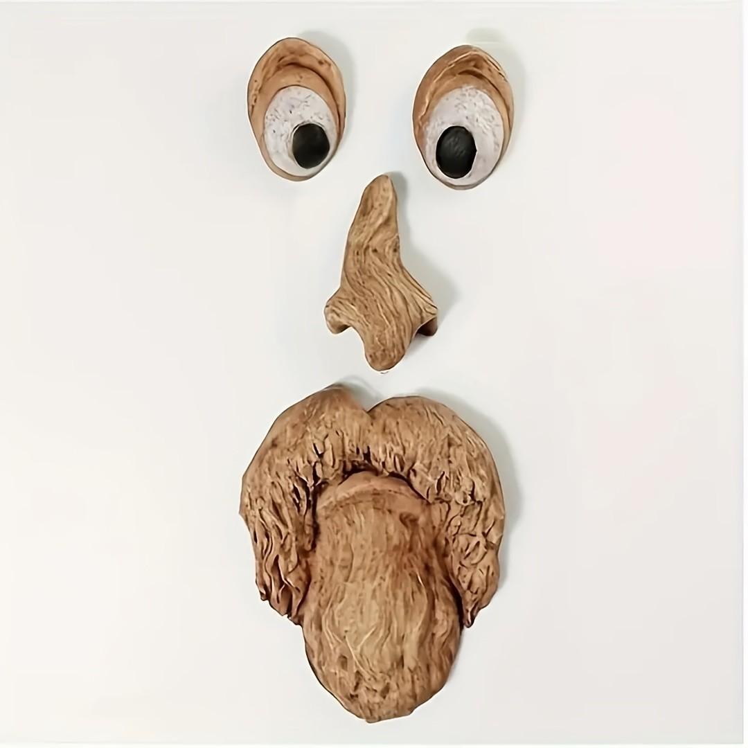 Funny Tree Face Decoration 3D Weird Old Man Tree Hug Sculpture, Outdoor Garden Art Ornament, Waterproof Resin Tree Hanging Decor