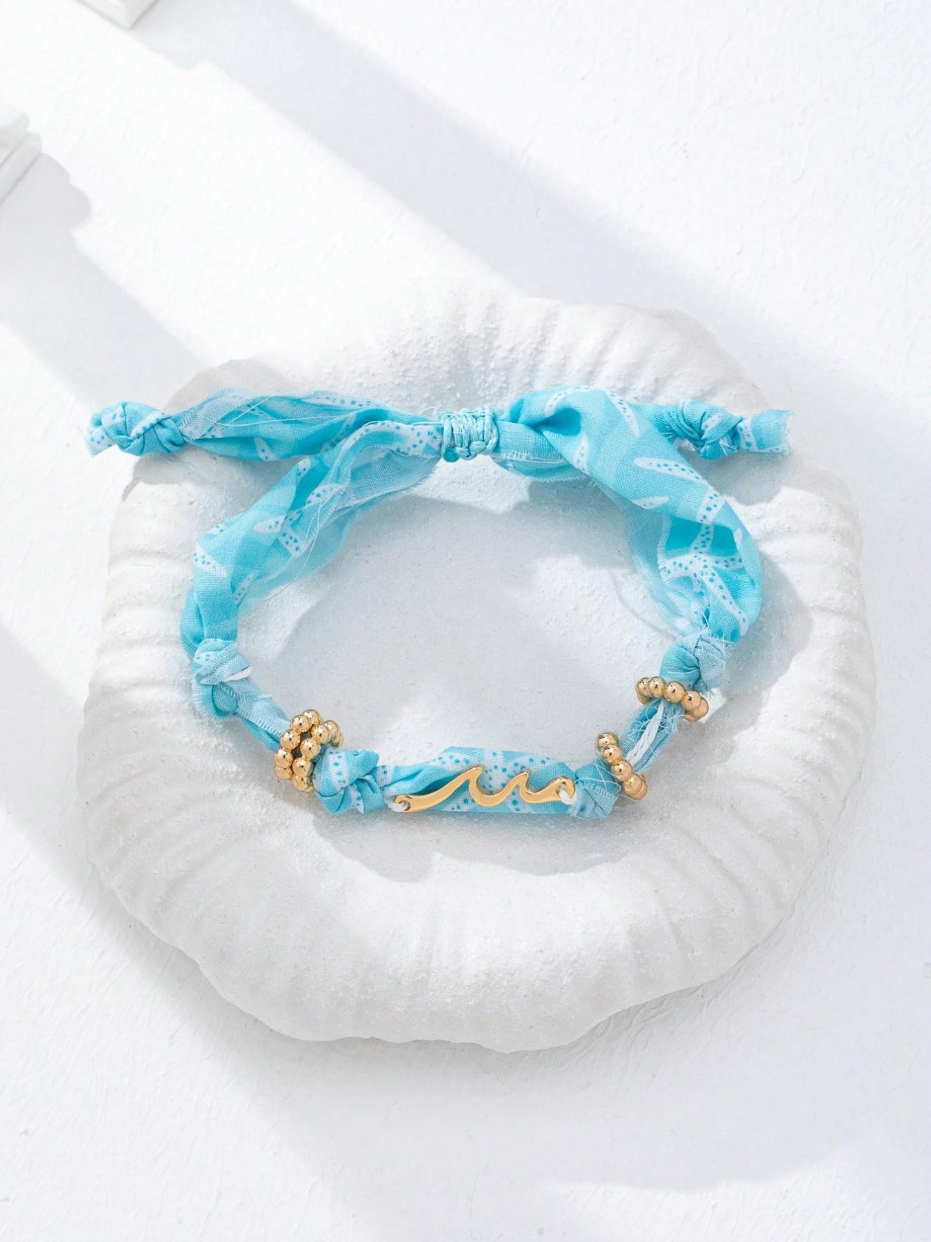4 Pcs Bohemian Style Ocean Element Bracelet Set, Featuring Starfish Fish Decorations, Perfect for Vacation Jewelry Accessories