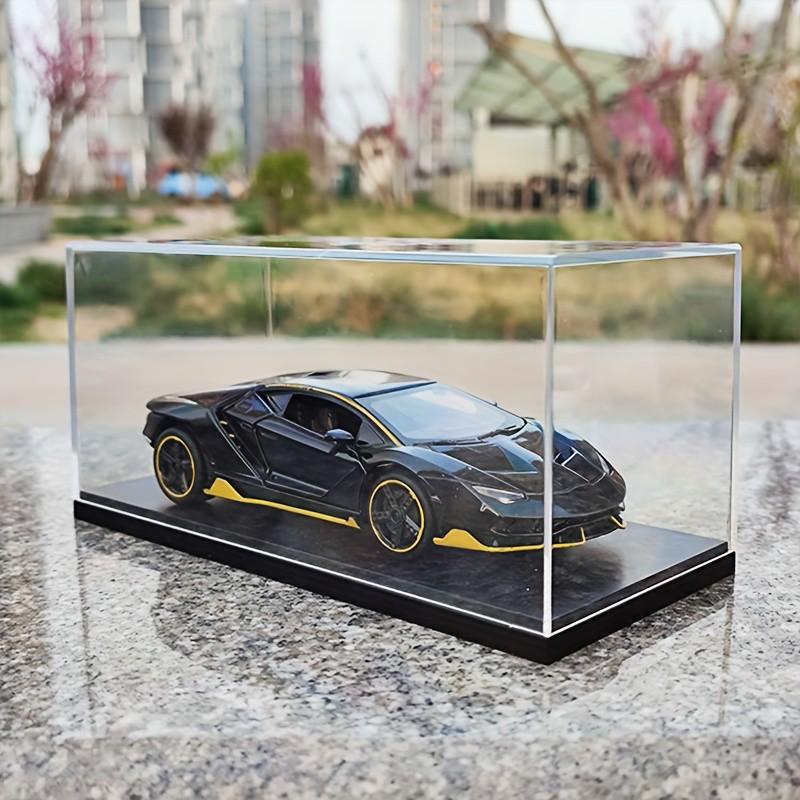 4 Transparent Dust-Proof Acrylic Display Boxes, / Base Options, 4.17x1.87x1.87 Inches, Ideal for 1:64 Scale Models, Collectibles, Toy Storage