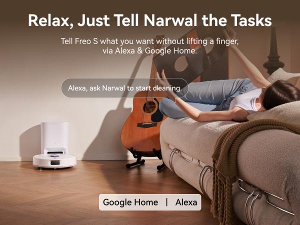 NARWAL Freo S Robot Vacuum and Mop Combo, 8000Pa Suction, 180 Days Hands Free, Self-Emptying Base, LDS Navigation, Obstacle Avoidance, Robot Vacuum Cleaner for Pet Hair & Hard Floors