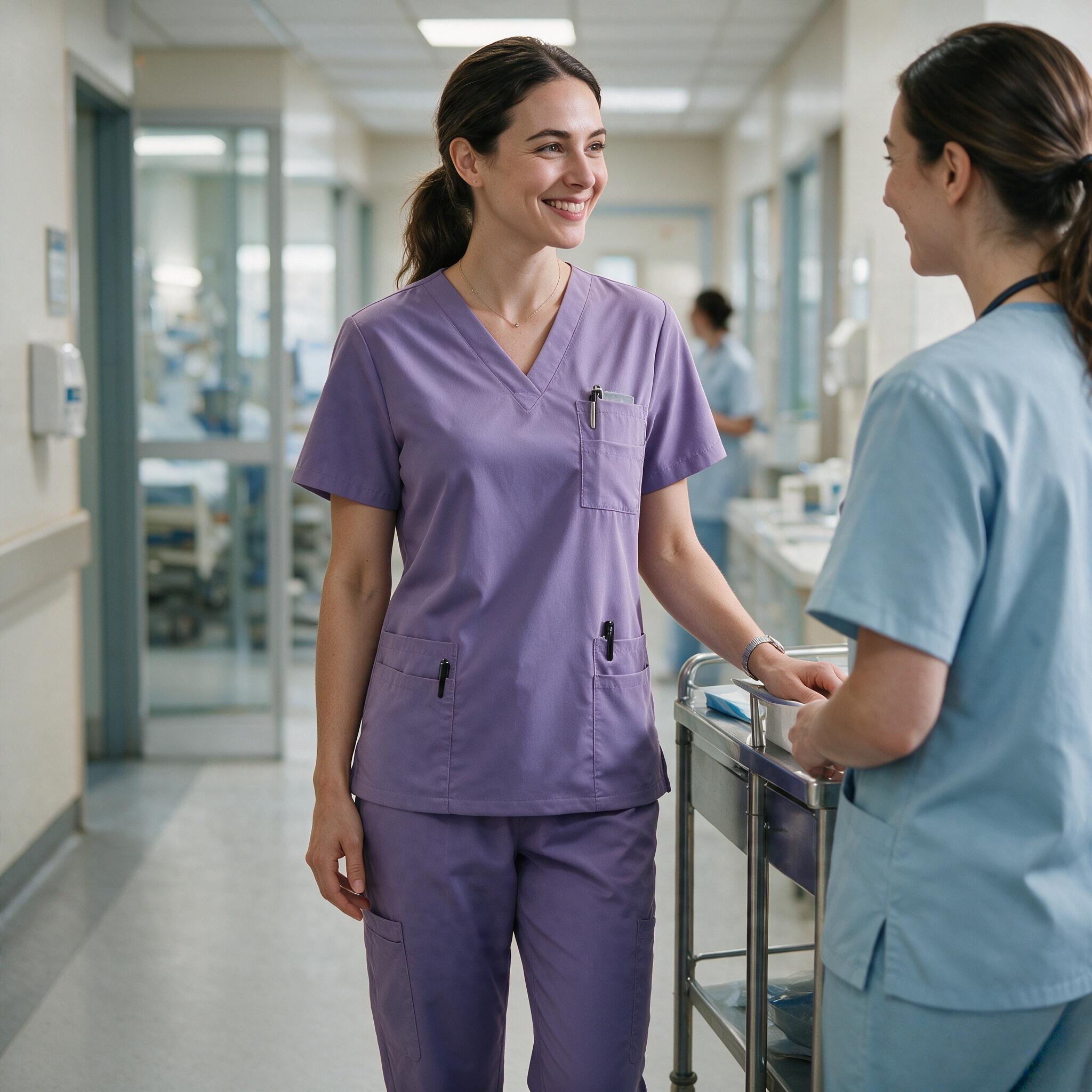 New Arrival 2-Piece Medical Scrubs Workwear Set - Short Sleeve Top, Straight Leg Pants, Durable for Nurses, Hospital Operating Room, Daily Training (Scrubs Sets for Women Compatible), Clothes