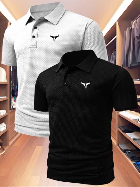 Men's Summer Shirt, Golf Polo, Casual Fitted Short Sleeve, Quick-Dry Fabric, Outdoor Sports & Leisure Wear, Birthday Gift Idea