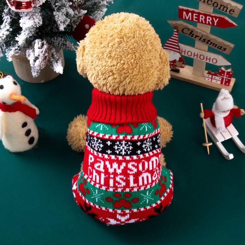 Autumn Winter Pet Clothing Christmas Dog Sweater New Year Pet Sweater Dog Clothes