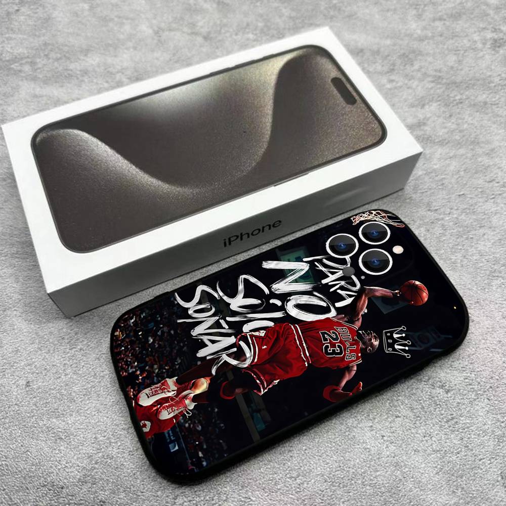 Basketball J-Jordan 23 Phone Case For iPhone 17,16,15,14,13,12,Pro,Max,Plus,Air,Samsung Galaxy S26 S25 S24 S23 S22 Black Soft Box