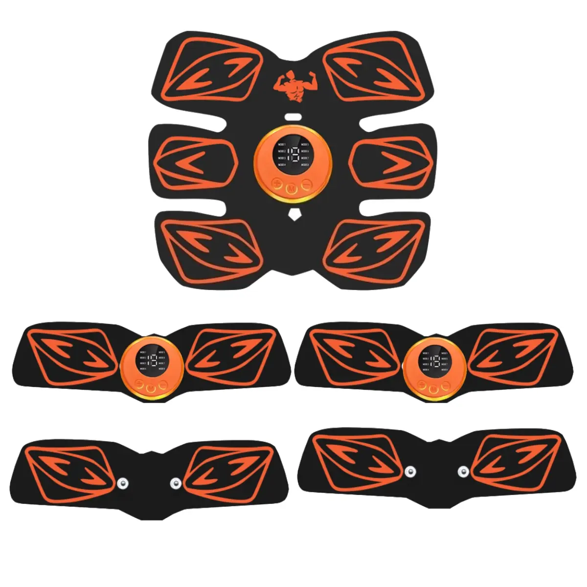 Home Use Abs Muscle Electric Stimulation Trainer Stim Tool Smart Fitness System Core Training Abdominal Exercise Rechargeable Suitable for Men and Women