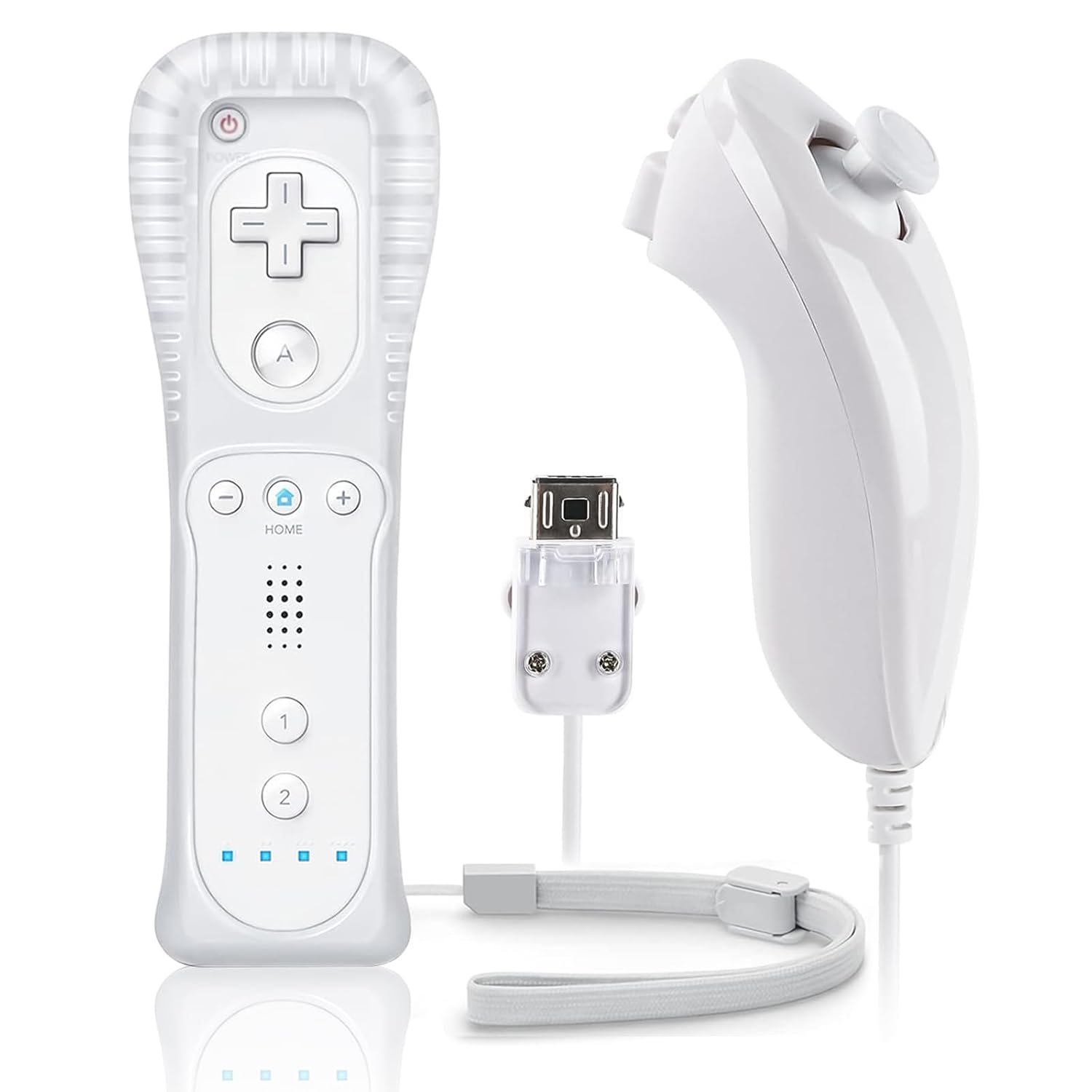 Wii Game Remote Controller with Nunchuck Set, Compatible with Nintendo Wii/wii U, Includes Silicone Protective Case and Wrist Strap