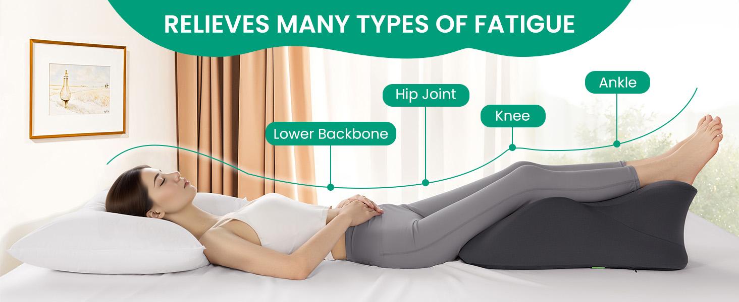 Sonoro Kate Posture Relief Memory Foam Hug Pillow - Supports Back, Neck & Side Sleepers (All Sleeping Positions）Adapts To Your Body For Pain-Double Grey