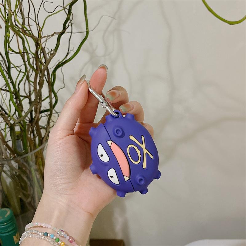 1 Koffing headphone case,Cute wireless Bluetooth earphone case, drop resistant, durable and stylish accessory, suitable for AirPods pro3/1/2/3/4/pro/pro2(Different models may have different shapes)