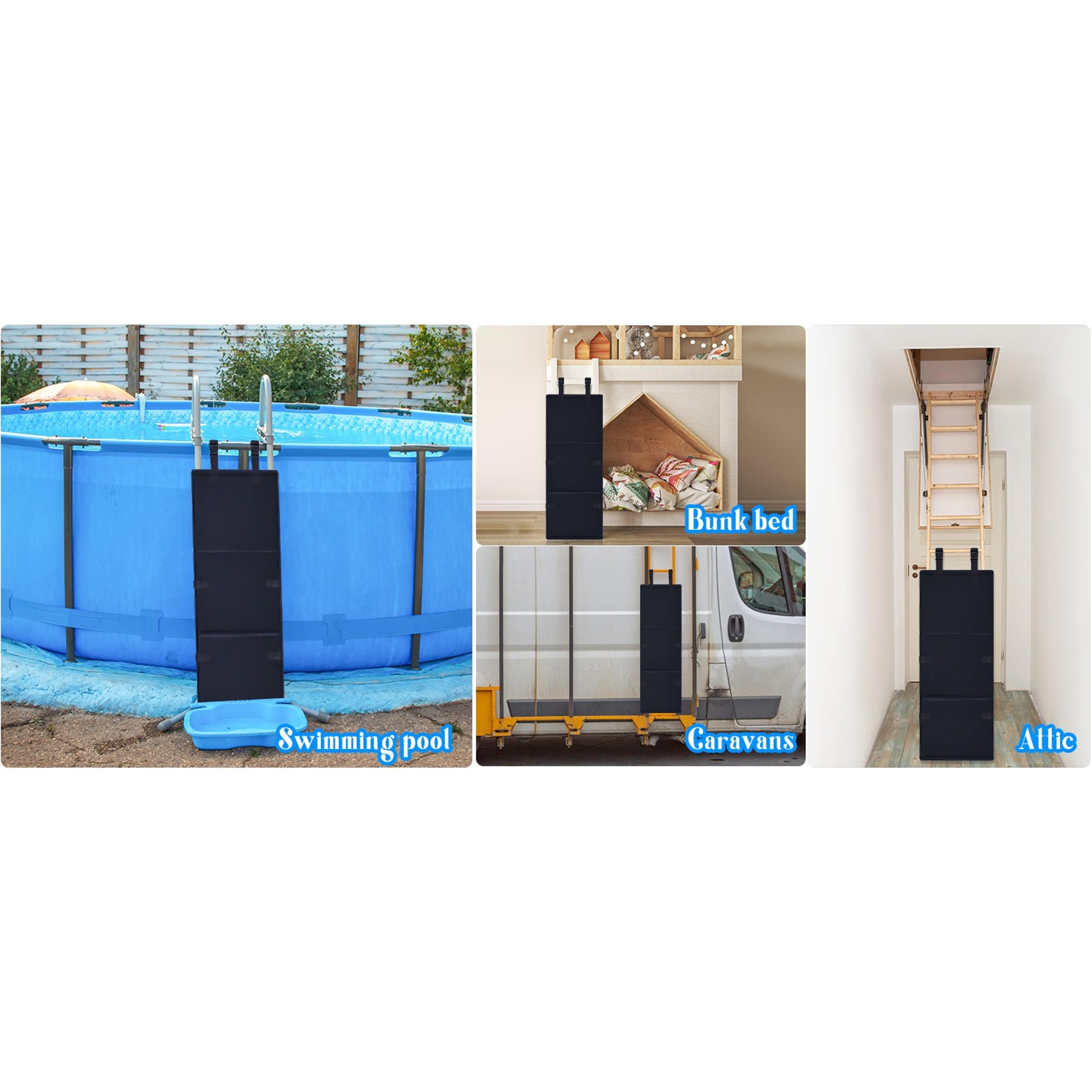 Pool Ladder Protector Cover 15x31.5in, Guard for Above Ground Pool to Prevent Kids from Climbing and Falling, Bunk Bed Ladder Guard Protector