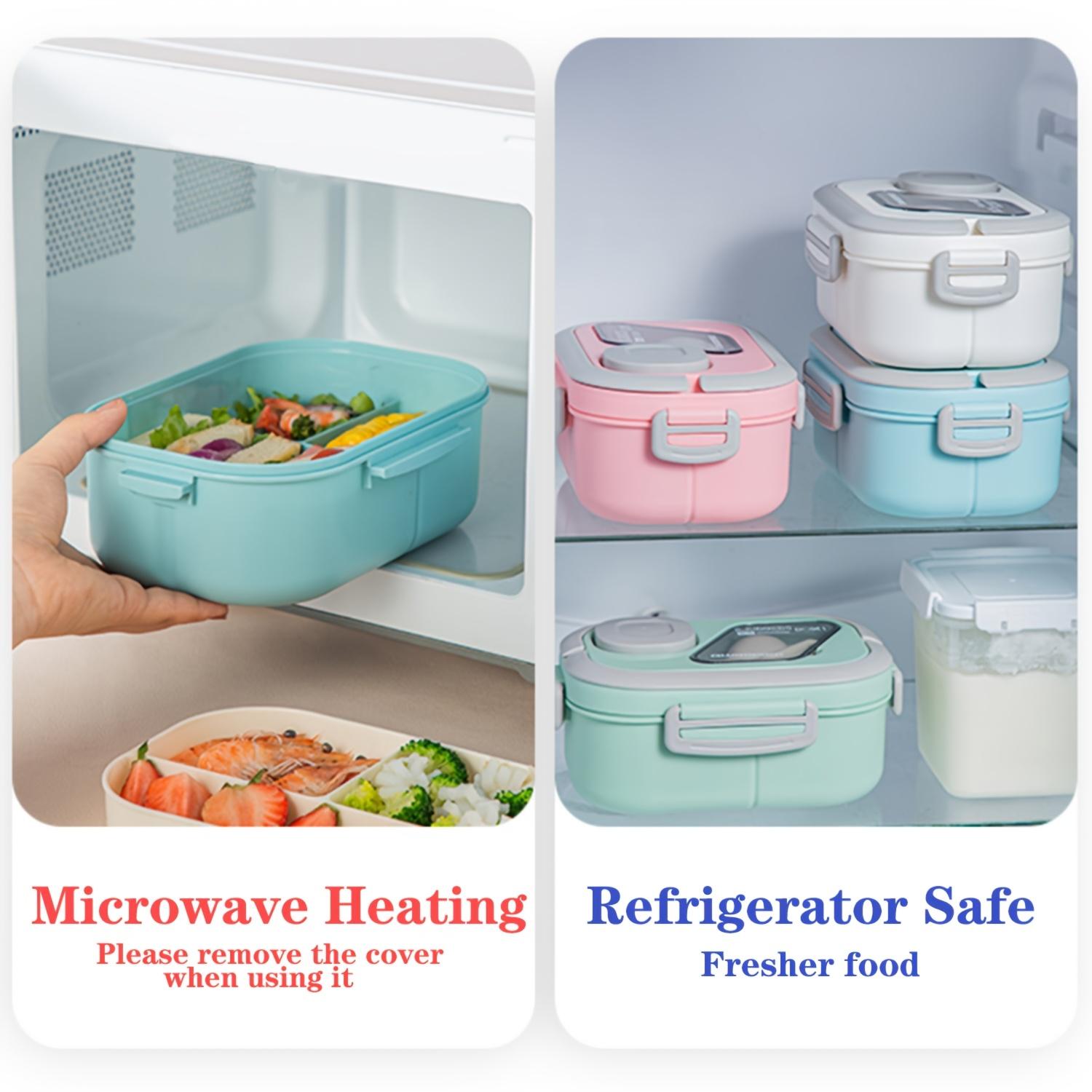Double Layer Multi - Compartment Lunch Box Set with Lunch Container Cup and Tote Bag for School Office Picnic Food Storage Containers Meal Prep Lunch Box