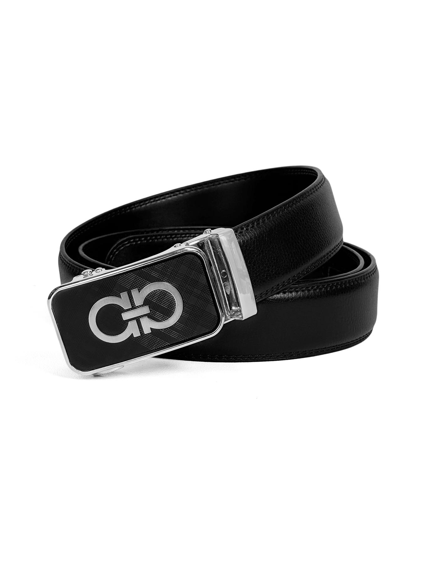 Men's New Belt Simple Alloy Buckle, High-grade Belt Automatic Buckle Pu Belt