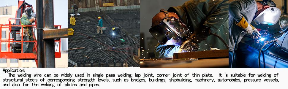 TikTokShopBlackFriday E71T-GS 0.035"(1mm)/0.030"(0.8mm) Gasless Flux Core Mild Steel MIG Welding Wire 10Lbs