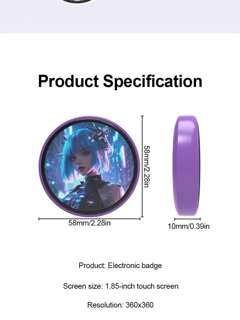 Electronic pendants, touchscreen Bluetooth electronic whistles, badge anime-themed accessories, celebrity DIY new smart whistles, anime-themed accessories, customizable video/photo display screens.