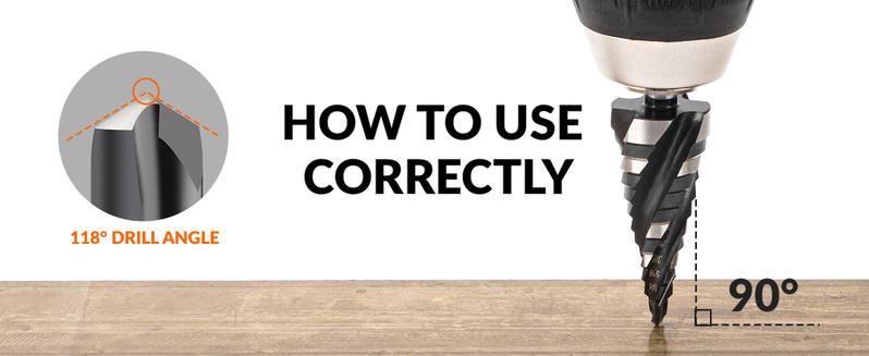 THINKWORK 10-Piece Nitrided HSS Step Drill Bit Set & Countersink Bits for Metal Aluminum Wood Plastic High Quality DIY Home Projects