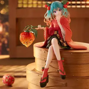 Hot Bandai Hatsuned Miku Anime Noodle Stopper Figure - Flower Fairy Winter Cherry PVC Model Collection Doll Toy Gifts In Stock