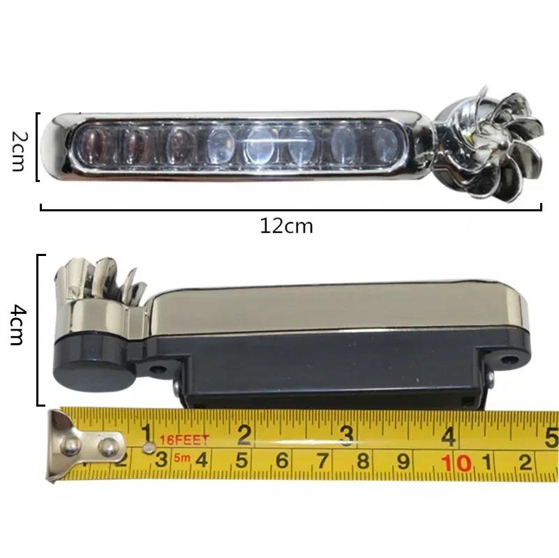 2pcs Wind powered daytime running lights, car grille warning, flashing wind powered LED decorative lights without wiring parts for Chevrolet, Ford, Toyota, Jeep, Honda and other cars