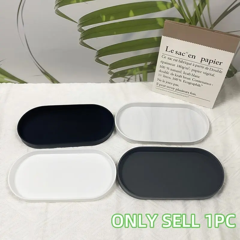 1pc Silicone Oval Tray, Portable Lightweight Mini Storage Dish, Jewelry Holder for Earrings Rings Necklaces, Jewelry Storage Box, Home Decor Vanity Organizer, Home Decor Organiser, Home Organizers