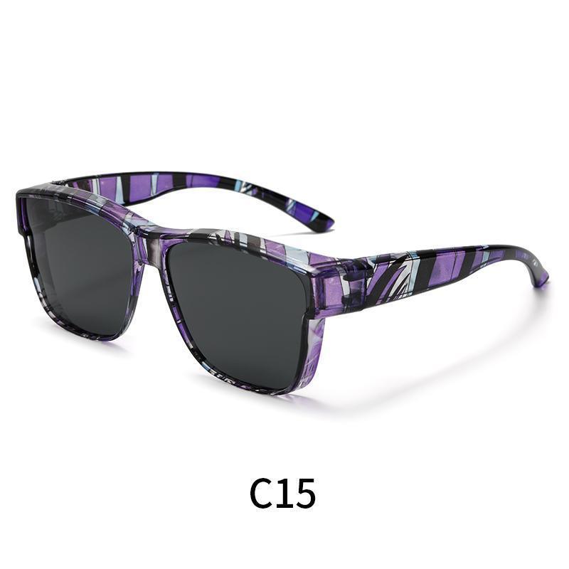 XUH 3pcs Unisex Nylon Flip-Up Overglasses Sunglasses - Black Frame, Silver Mirrored Lenses, UV400 Sun Protective, Easy Adjustment, Dual-Use for Myopia Wearers, Driving, Fishing, Mirrored Shades