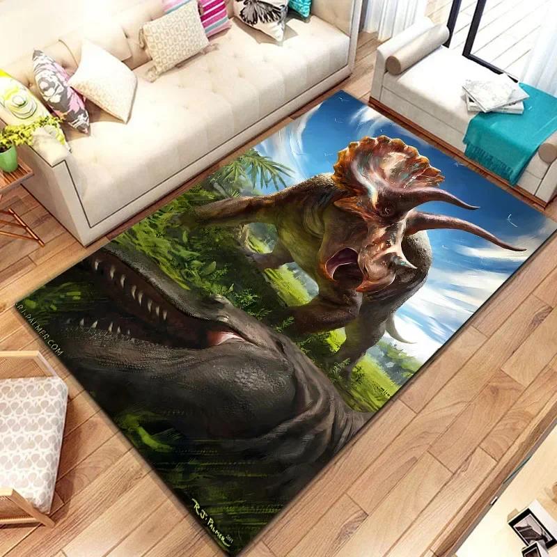 Dinosaur Skeleton Fossil Flannel Area Rug - Realistic T-Rex Bones Print Soft Mat for Kids Room & Playroom, Non-Slip Jurassic Home Decor #DinosaurFossilRug #SkeletonMat #JurassicKidsDecor #TrexCarpet #NonSlipFlannelRug