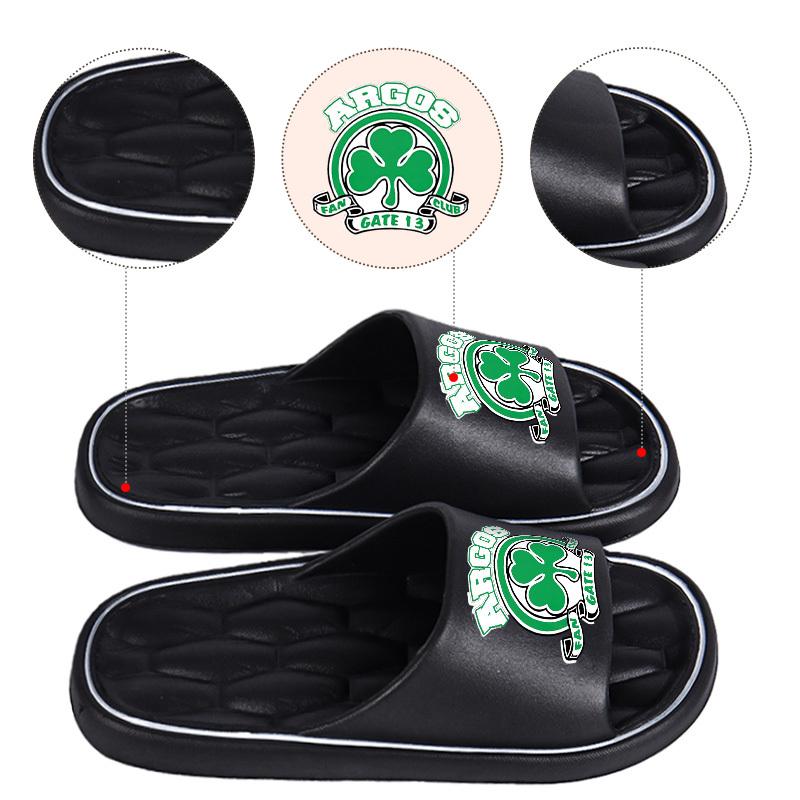 1 PAIRThe Logo of the Argos Gate 13 Fan Club. Plus-size Men's All-season Casual EVA Slippers, Wear-resistant Soles, Comfortable Open-toe Design, Suitable for Outdoor, Indoor and Bathroom Use, Unisex