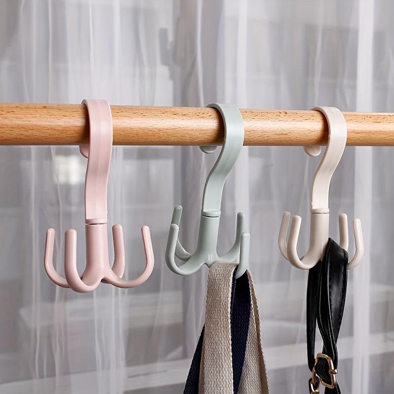 1pc Rotating Storage Hangers, Multifunctional And Space-Saving Wardrobe Organizer Hooks For Coat, Bag And Scarf Use In Home And Office