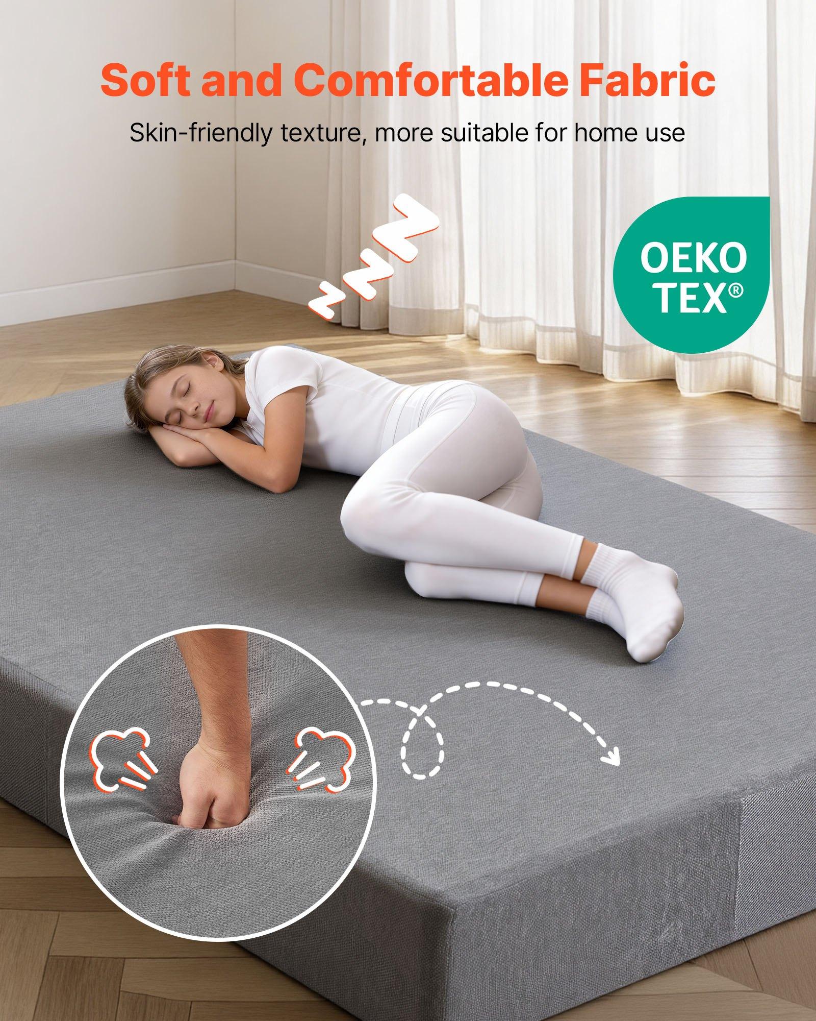 VEVOR sm-cc04 Large Crash Pad, 70.9x47.6x7.9 in (6x4 ft), Eco-Friendly Thick Soft Foam, Zipper Washable Cover, 35.9 lbs Athletic Equipment for Active Kids, Clinics, Jumping & Gymnastics Use