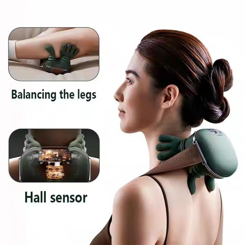 2026 Bionic Heating Massage Device, Shoulder Neck Electric Acupressure Master, Neck Shoulder Relaxer, Wireless Portable Design, 3D Deep Tissue Pillow, 3 Speed Settings, Gift