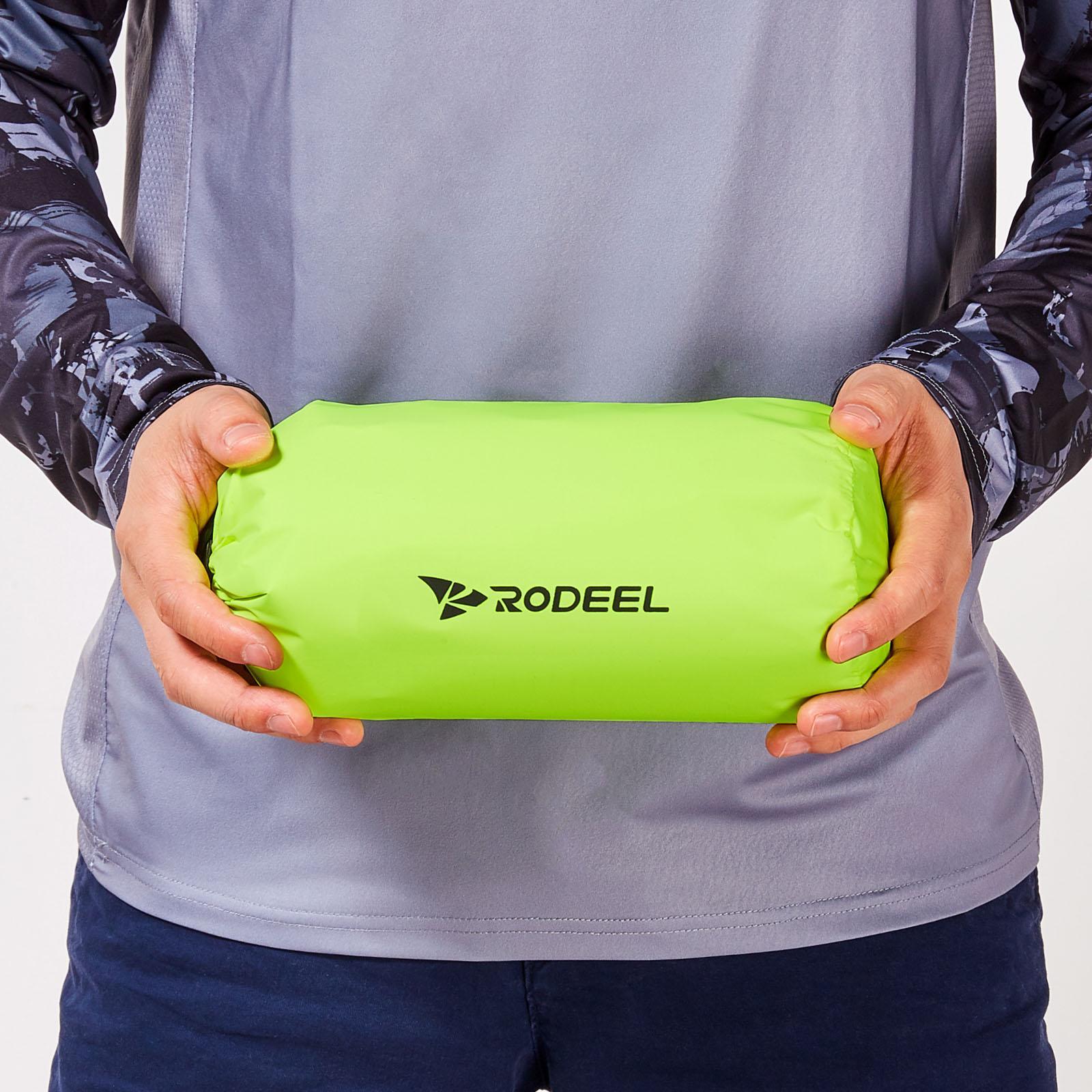 【RODEEL】710 Waterproof Jacket with Storage Pouch Men High Visibility Lightweight Breathable Hooded Rainwear Durable Rain Coat Weatherproof Windbreaker For Outdoor Sports Hiking Camping Fishing Boating Construction Landscaping Gardening, Holiday Gift