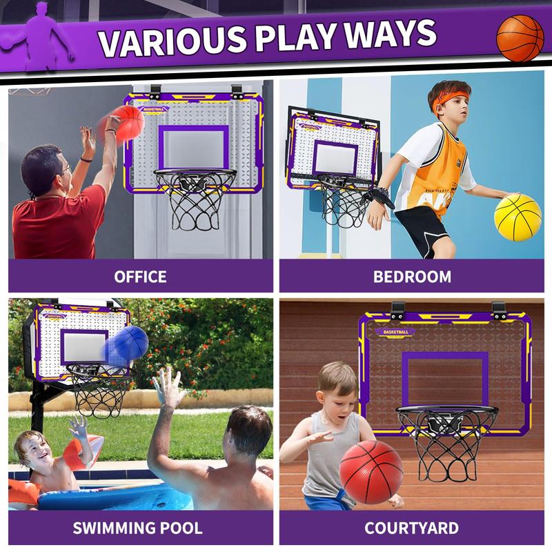 Basketball Hoop Indoor , Mini Basketball Hoop with 4 Balls, Basketball Toys