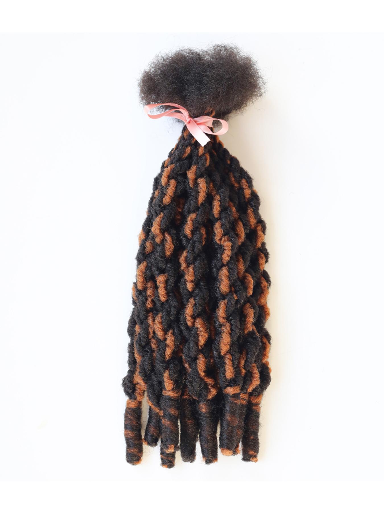 Double Twist Men's Crochet Hair Extensions, 14 Inches, 12 Pieces, Lemon Braid Style, Stylish and Versatile Hair Accessories