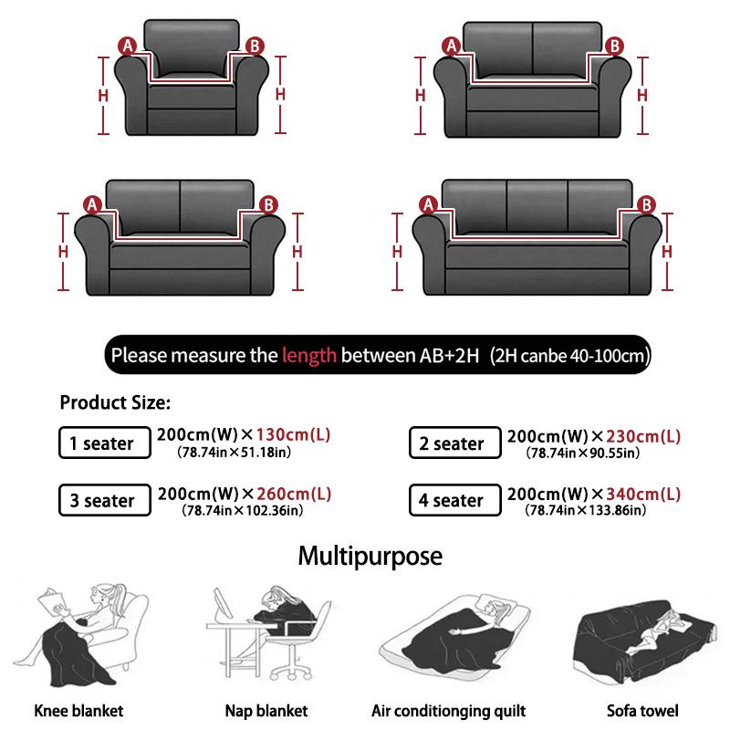 Butterfly Pattern Solid Color Sofa Cover, 1 Count Non-slip Soft Sofa Slipcover, Dustproof Sofa Protector, Home Decor for Living Room Bedroom Office