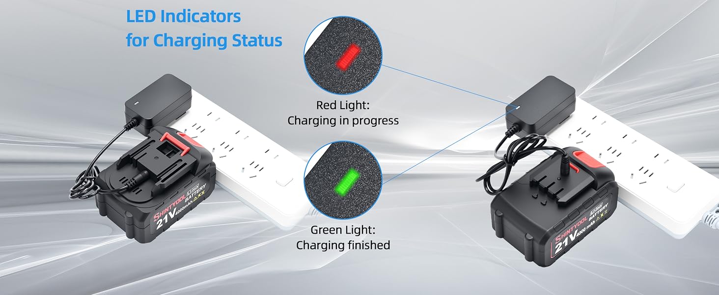2-Pack 21V Lithium-Ion Battery Charger Adapter (Battery Not Included) with 1A Charger Cord, Flame Retardant Shell, Compatible Plug for Power Tools, 2-Pack Charger 2-Pack 21V Lithium-Ion Battery Charger Adapter (Battery Not Included) with 1A Charger Cord, Flame Retardant Shell, Compatible Plug for Power Tools, 2-Pack Charger