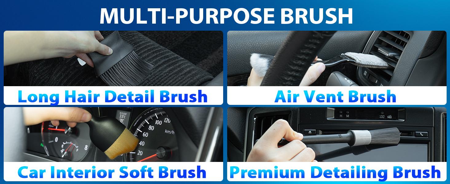 THINKWORK Car Cleaning Kit with 8000PA High Power Vacuum, 21-Piece Set for Spotless Interior, Includes Brushes & Microfiber Towel, Ideal Gift for Car Enthusiasts - Automobile Cleaner