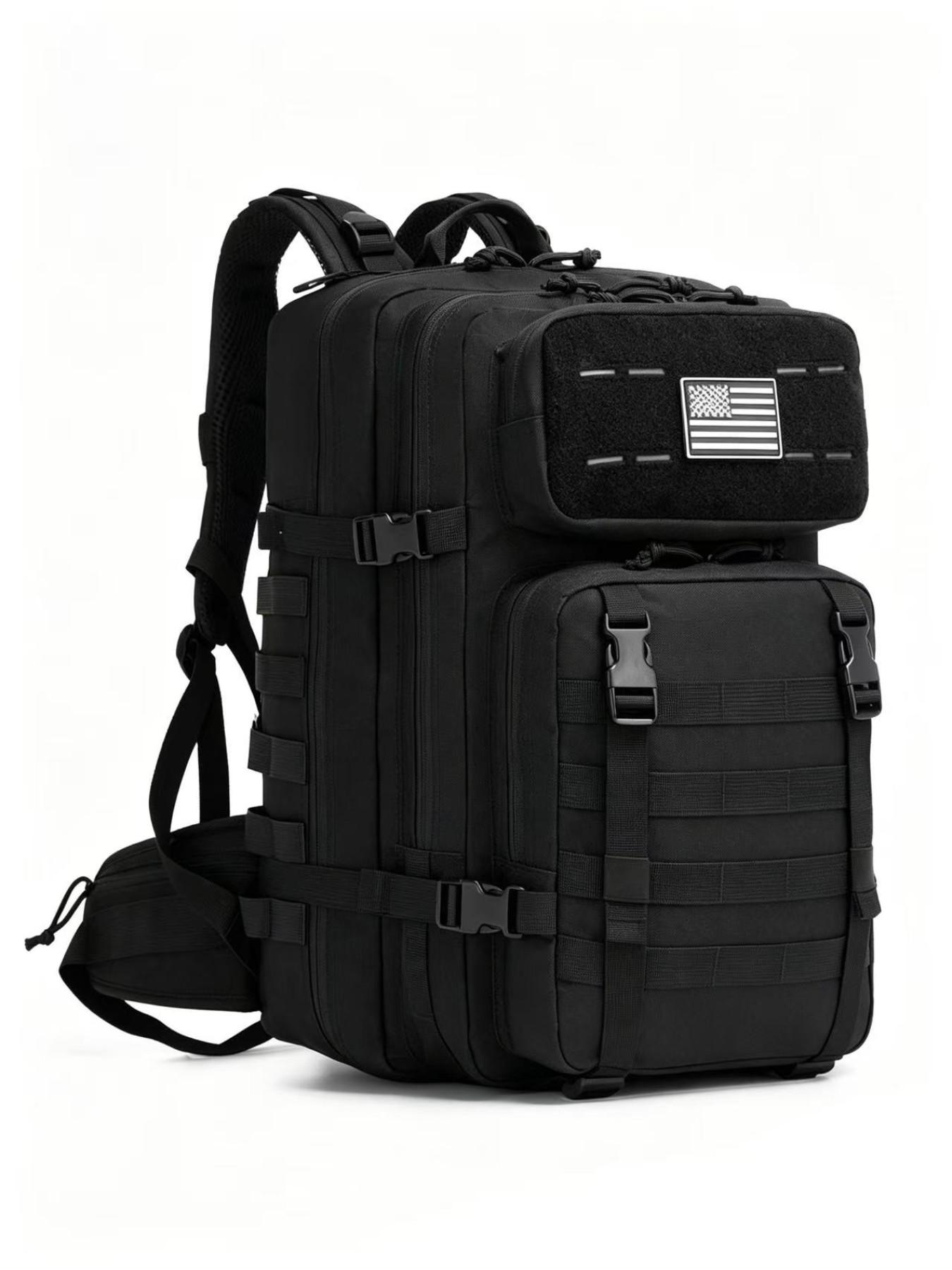 45L Large Capacity Molle Tactical Backpack, Waterproof Durable Outdoor Travel Bag, 15.6 Inch Laptop Compartment, Ergonomic Load Relief