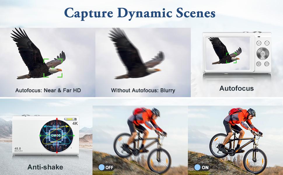 48MP 4K Digital Camera 16X Zoom Digital Camera with 32G TF Card & Charging Cable & Operating Manual, High Definition HD Camera Digital Camera for Outdoor Sports, Beginner Digital Camera