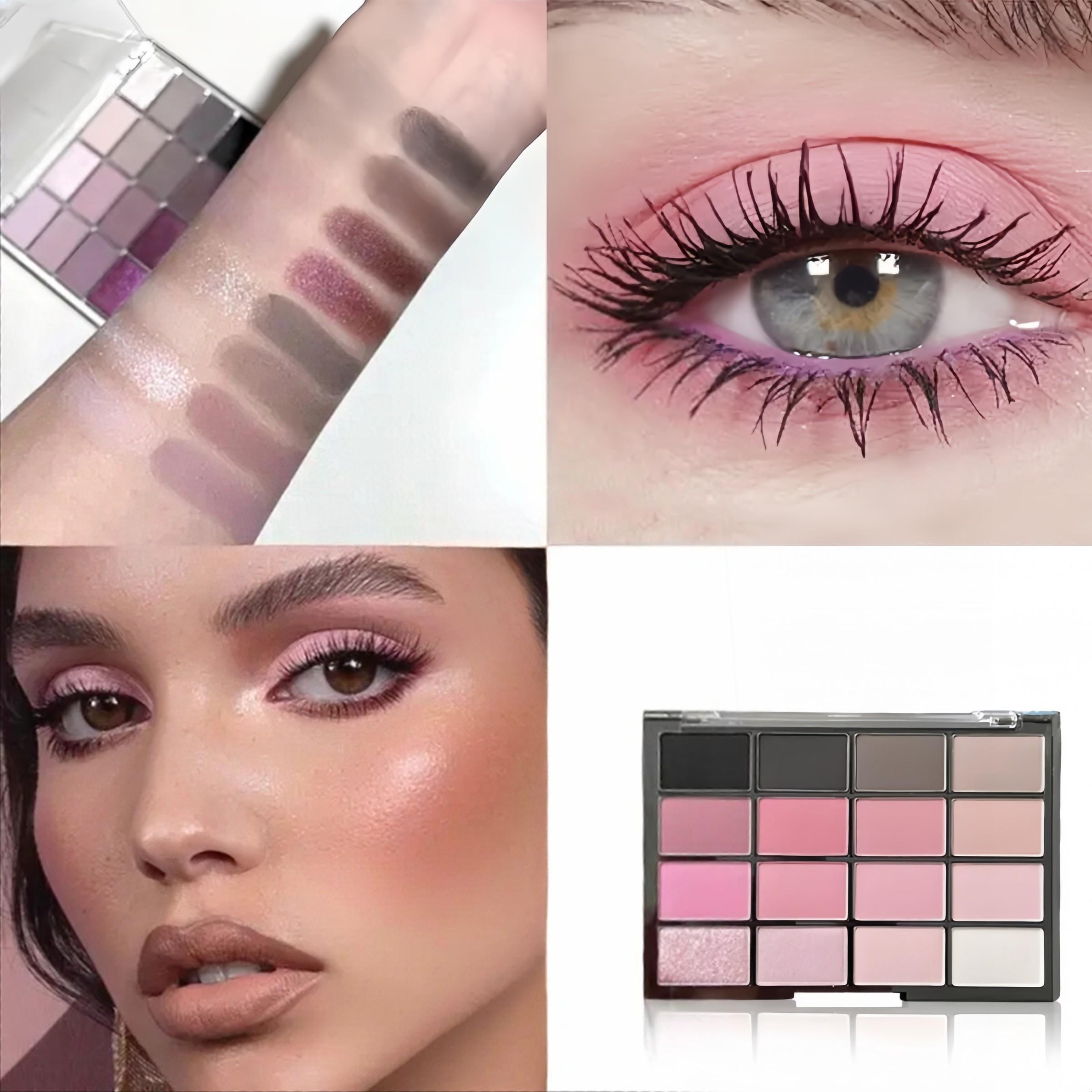 16-Color Eye Shadow Palette, Low Saturation & Nude Shades, Perfect for Party Makeup, Versatile & Elegant Design, Ideal for All Occasions