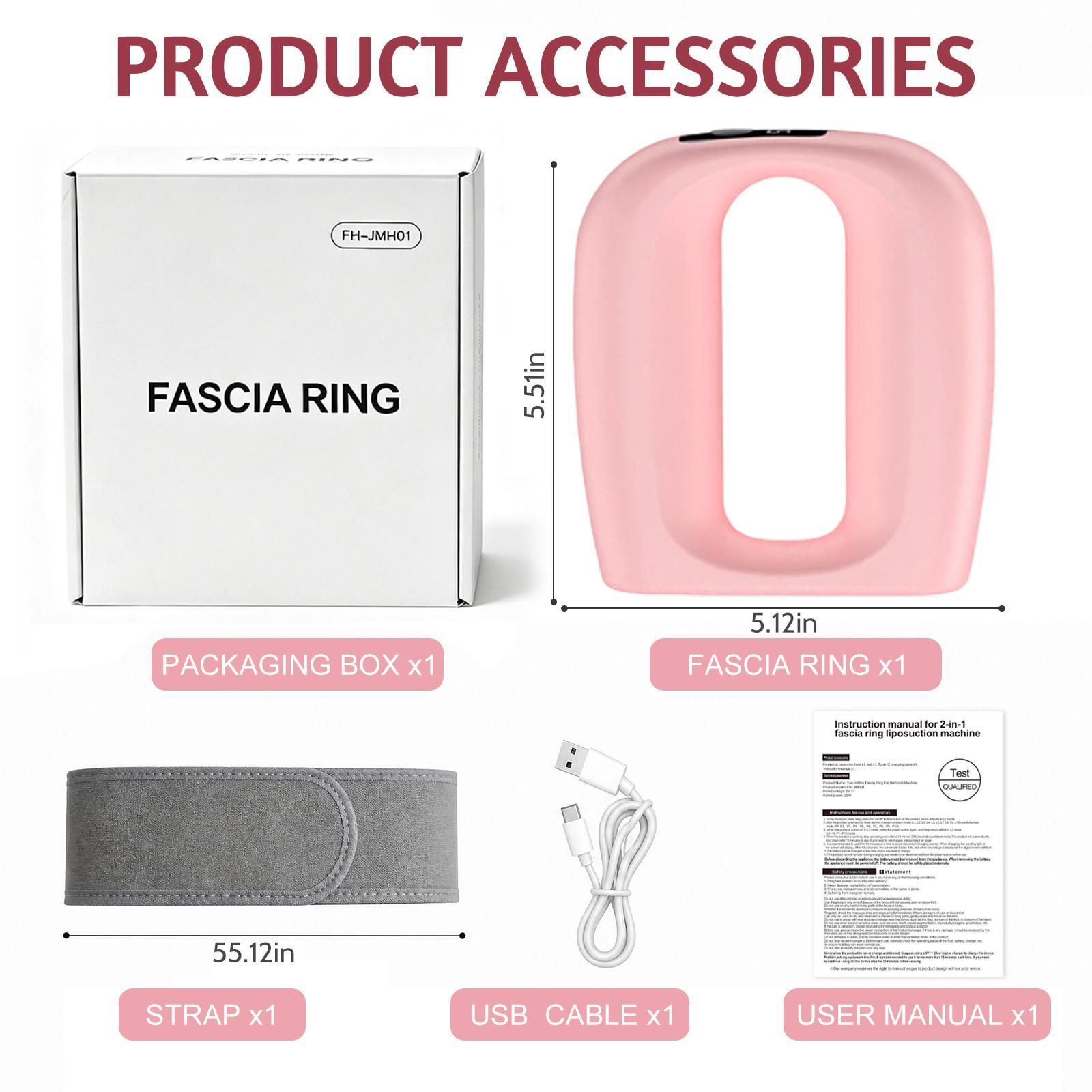 Wireless Ring Massager - Handheld, Belt-Mountable Deep Tissue Percussive Device with 10 Speed Settings, Deep Vibration, Type-C Charge for Muscle Relief, Portable Fitness Relax Tool, Ideal Holiday Gift