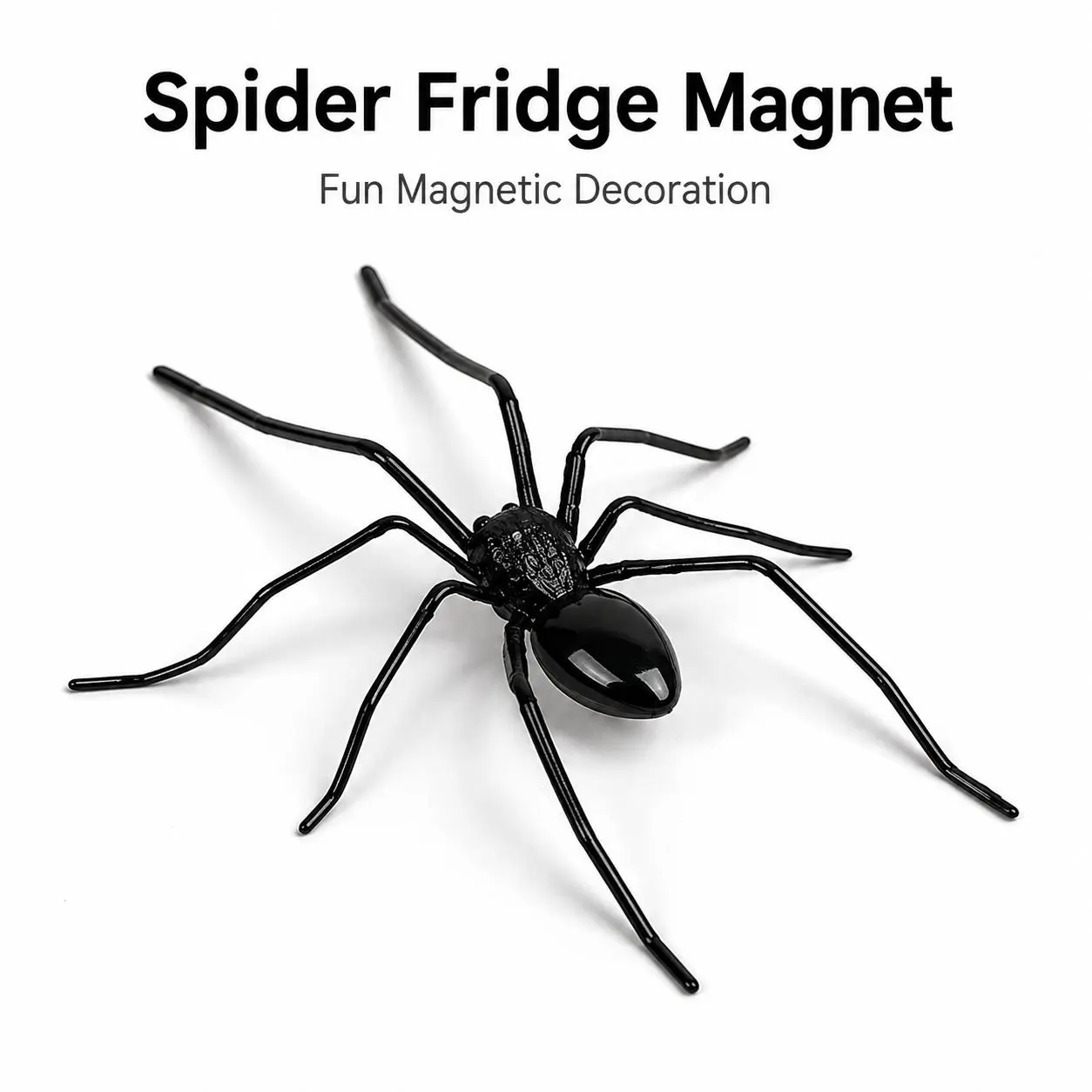 Spider Fridge Magnets, Removable Halloween Spider Magnetic Decals for Refrigerator, Garage Door, Car & Other Metal Surfaces, Indoor Outdoor Spooky Decoration