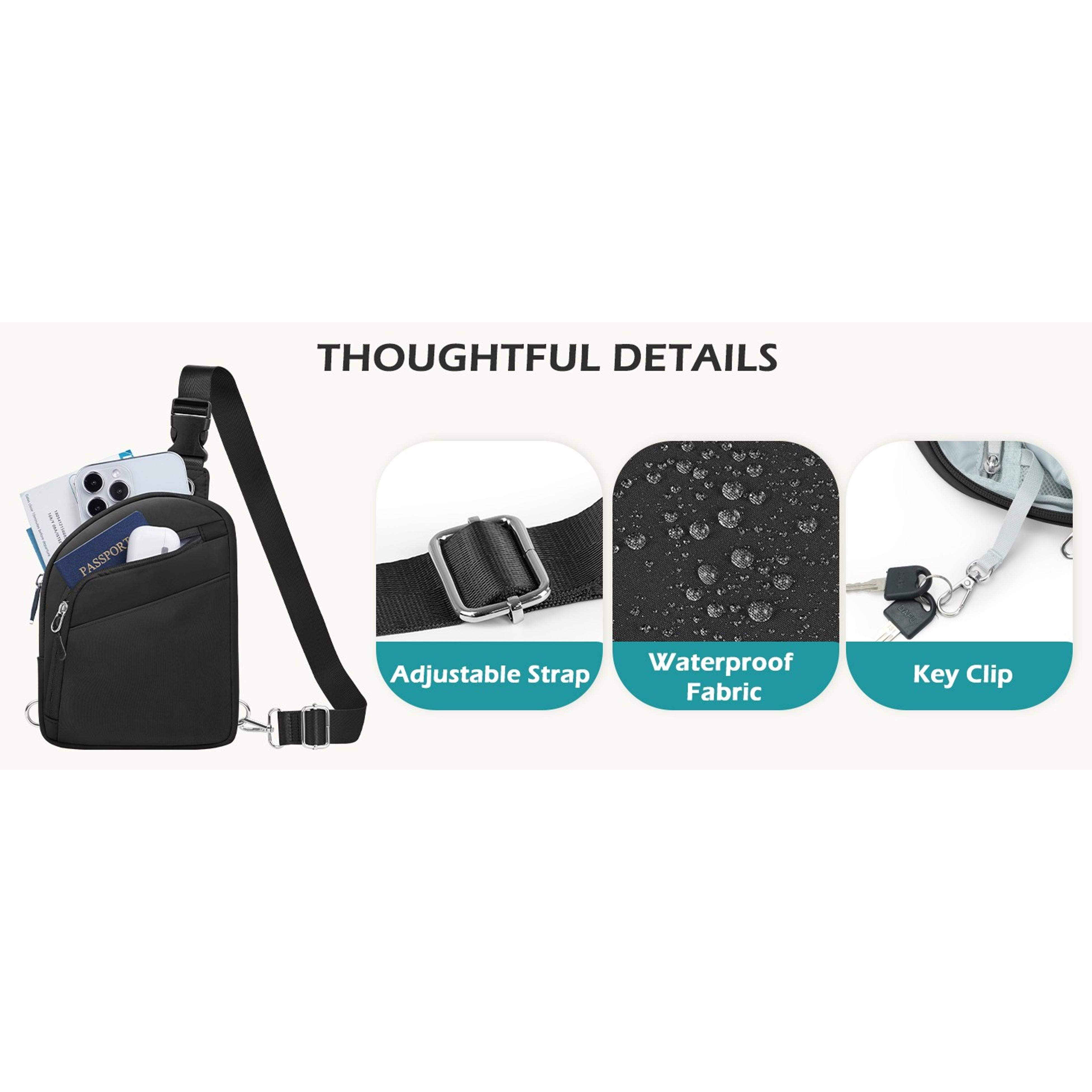 Anti-Theft Crossbody Sling Bag for Women & Men, Small Travel Shoulder Purse Wallet with RFID BlockingGift