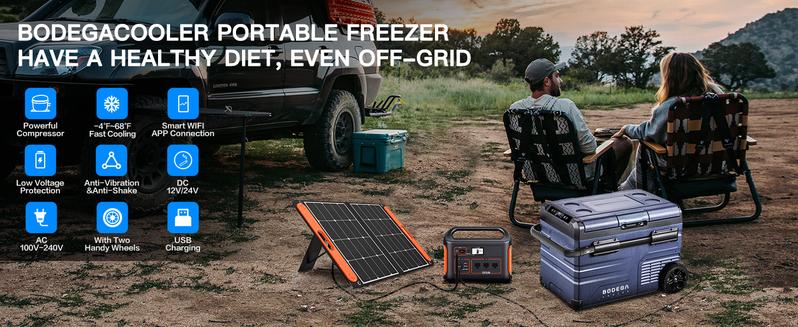 BODEGA 35L Dual Zone 12V Car Refrigerator Freezer Chest RV Camping Travel Outdoor