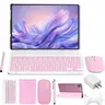【TechVibes】10.1" Android 15 Tablet with Keyboard, Mouse, Stylus, Protective Case, USB Adapter, Wireless Bluetooth Card, Radio, 4GB RAM, 64GB ROM, SD Card Support, Dual SIM, 1280x800 IPS Screen, 13MP Picture Camera, 5000mAh Battery, Valentine’s Day Gift