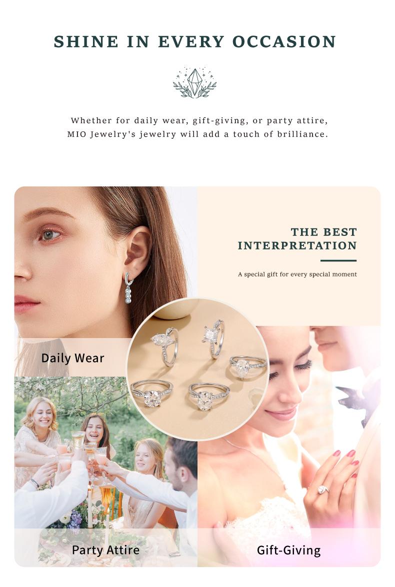 Moi Mart 2CT Princess Cut Synthetic Moissanite ring, Perfect gift for Anniversary, Wedding Band in s925 sterling silver Stackable ring jewelry