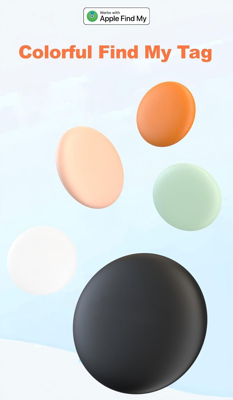 Smart Tracker Tag Item Finder 1Pack, Compatible with Apple Find My APP (iOS Only), Replaceable Battery, Suitable for Luggage, Bags, Wallets, Backpacks, Keys