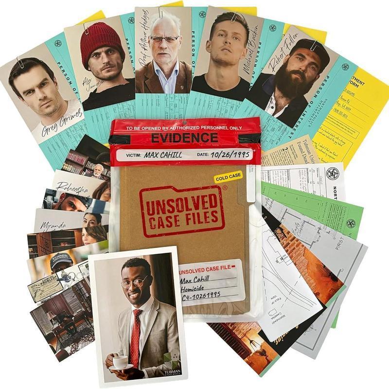 Kashir Max Case Detective Game Unsolved Mystery Archive, Cold Murder Suspense Game, Suitable for 14+ Players, Friends Party Halloween Christmas, Party Game Cards Kashir Max Case Detective Game Unsolved Mystery Archive, Cold Murder Suspense Game, Suitable for 14+ Players, Friends Party Halloween Christmas, Party Game Cards